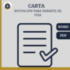 Carta de invitación para trámite de visa